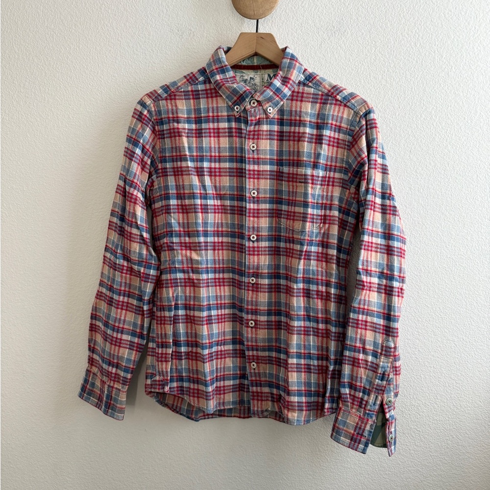 Trovata Birds of Paradise Plaid Button Down Shirt